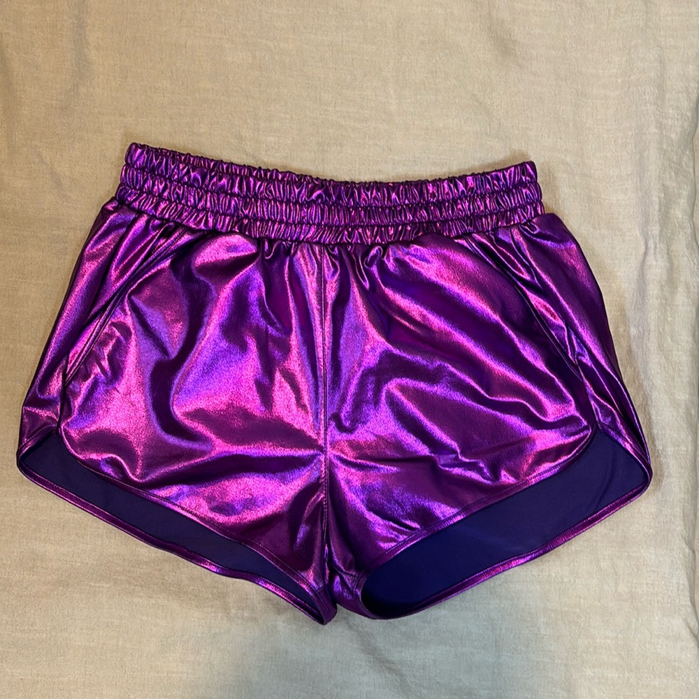 VCUC-Shiny, purple shorts w/pockets